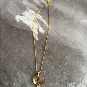 Annabelle Gold and Brown Pendant Necklace